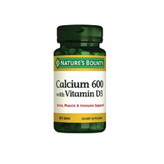 Natures Bounty Calcium 600 With Vitamin D3 60 Tablet