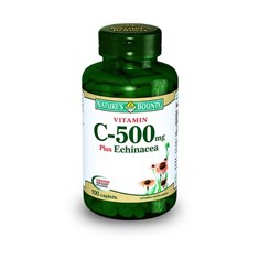 Natures Bounty Vitamin C-500 mg Plus Echinacea 100 Kaplet